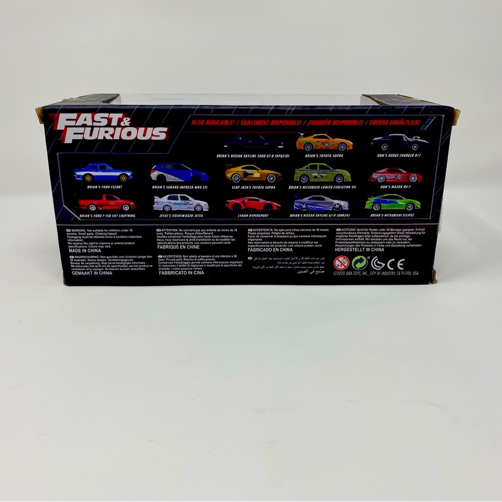 Jada Toys Fast & Furious 1:24 Brians's Nissan Skyline 2000 GT-R Die-cast Car - Picture 7 of 7